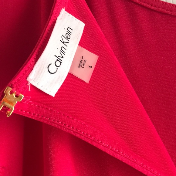 New w/ Tags Calvin Klein sz 6 Berry/Fuchsia dress. - Picture 4 of 5